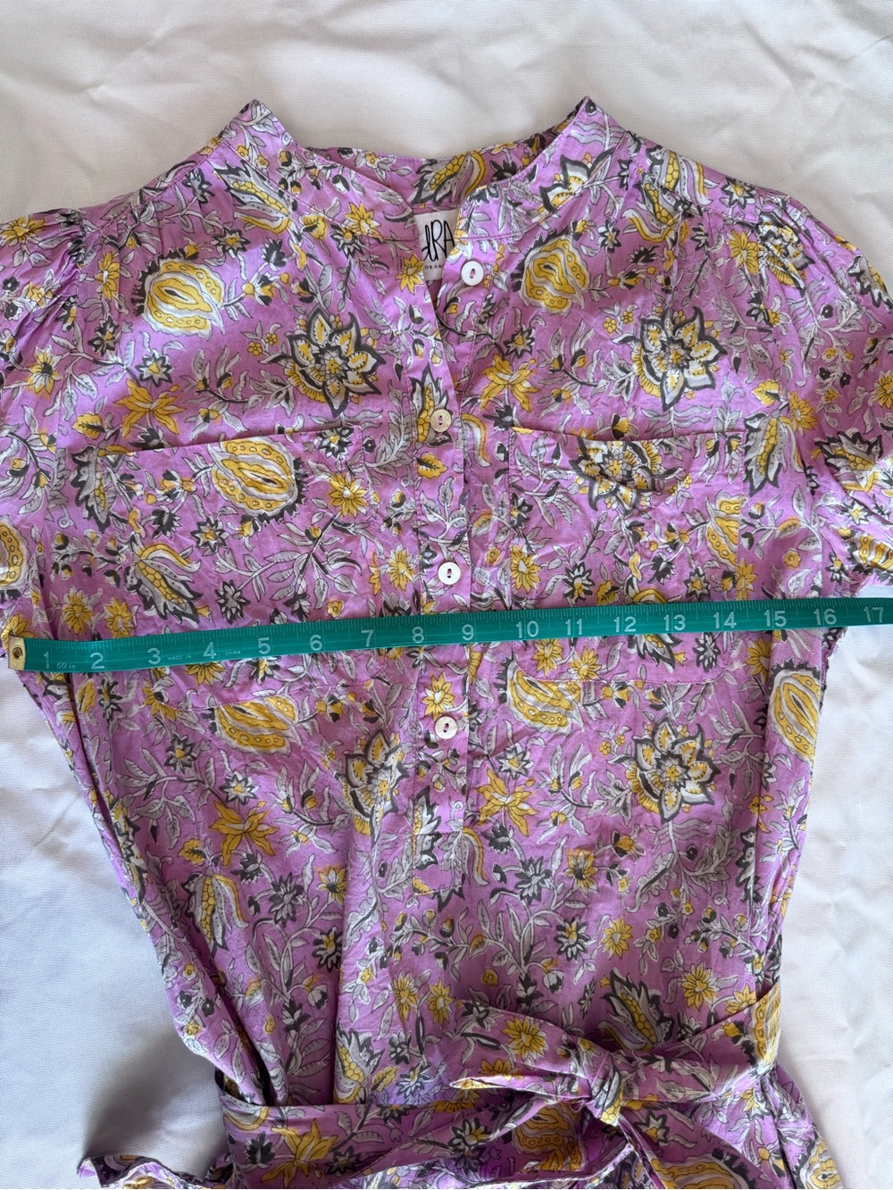 DRA anthroplogie floral cotton dress M/L - Picture 9 of 11